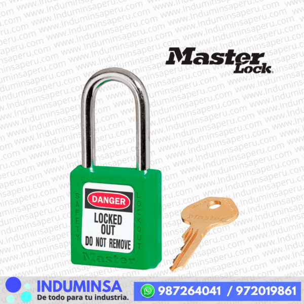 Candado de Bloqueo Arco Corto 410GRN Master Lock