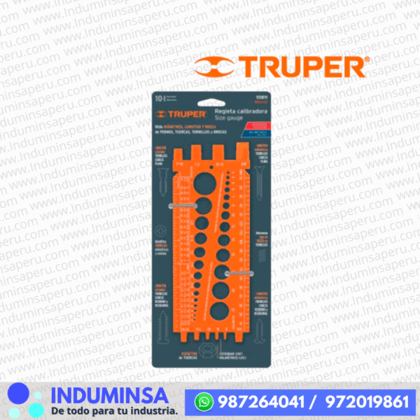 Regla Calibradora de 22cm TRUPER 10811