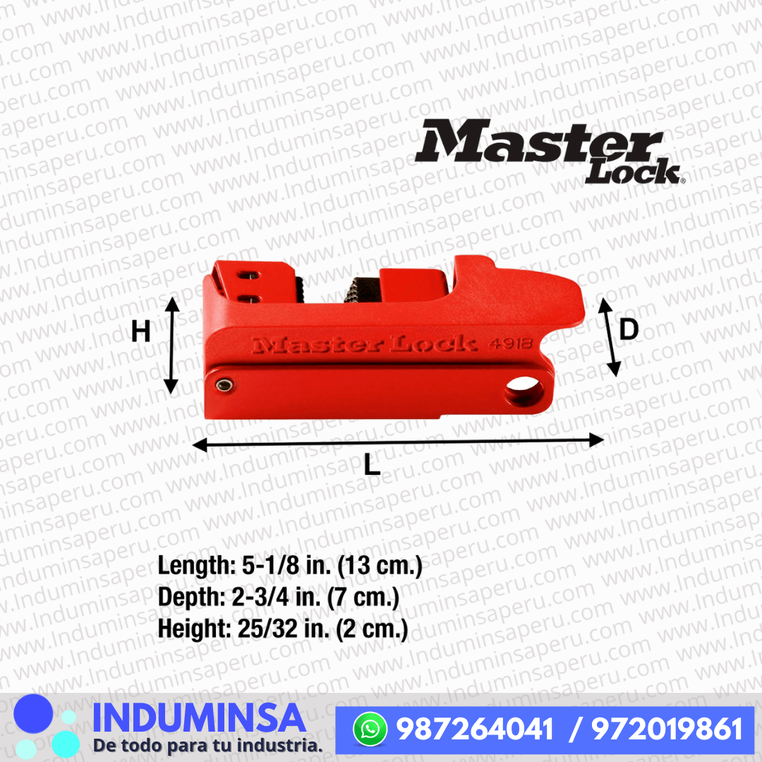 Bloqueo de Disyuntor Electrico 493B Master Lock - INDUMINSA