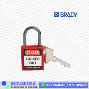Candado de Seguridad Compacto 1” Rojo 143150 Brady